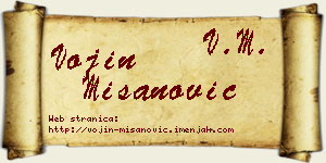 Vojin Mišanović vizit kartica